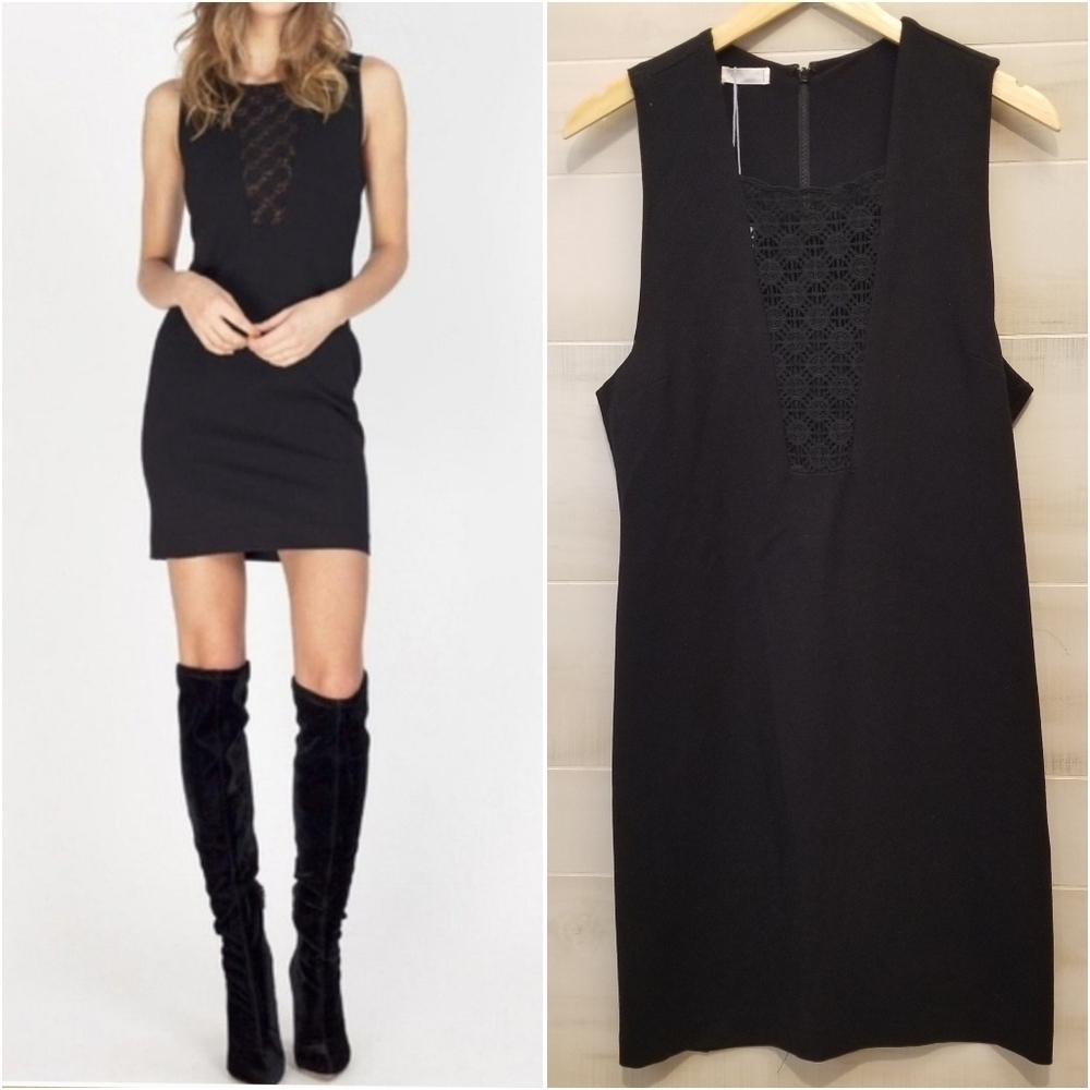 {8} NWT Gentle Fawn Valerie Black Lace Vneck Detail
